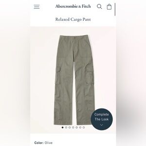 Abercrombie Relaxed Cargo pants Olive 10L